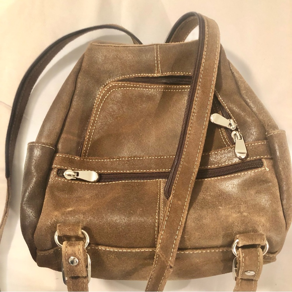 Genuine Leather Convertible Backpack Gem
